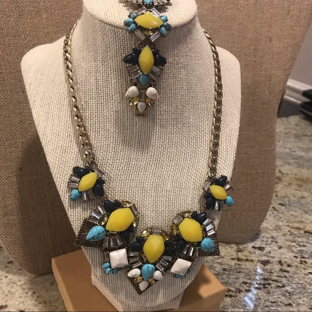 Limoncello Statement Necklace and Bracelet Set